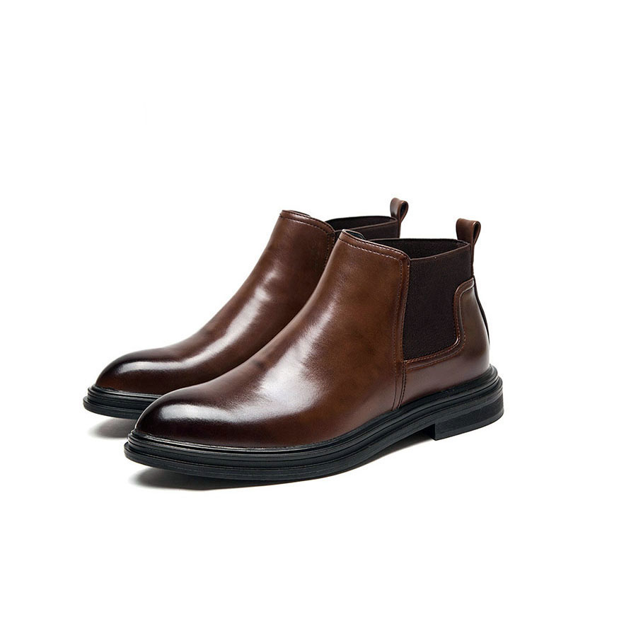 Homme Beatles - Classic Italian Leather Chelsea Boot Troy Dress Boots