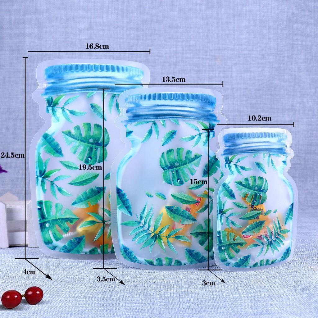 Combo 3 Túi Đựng Thực Phẩm Trong Suốt Khóa Zip Tái Sử Dụng Nhiều Lần, Chống Ẩm Mốc