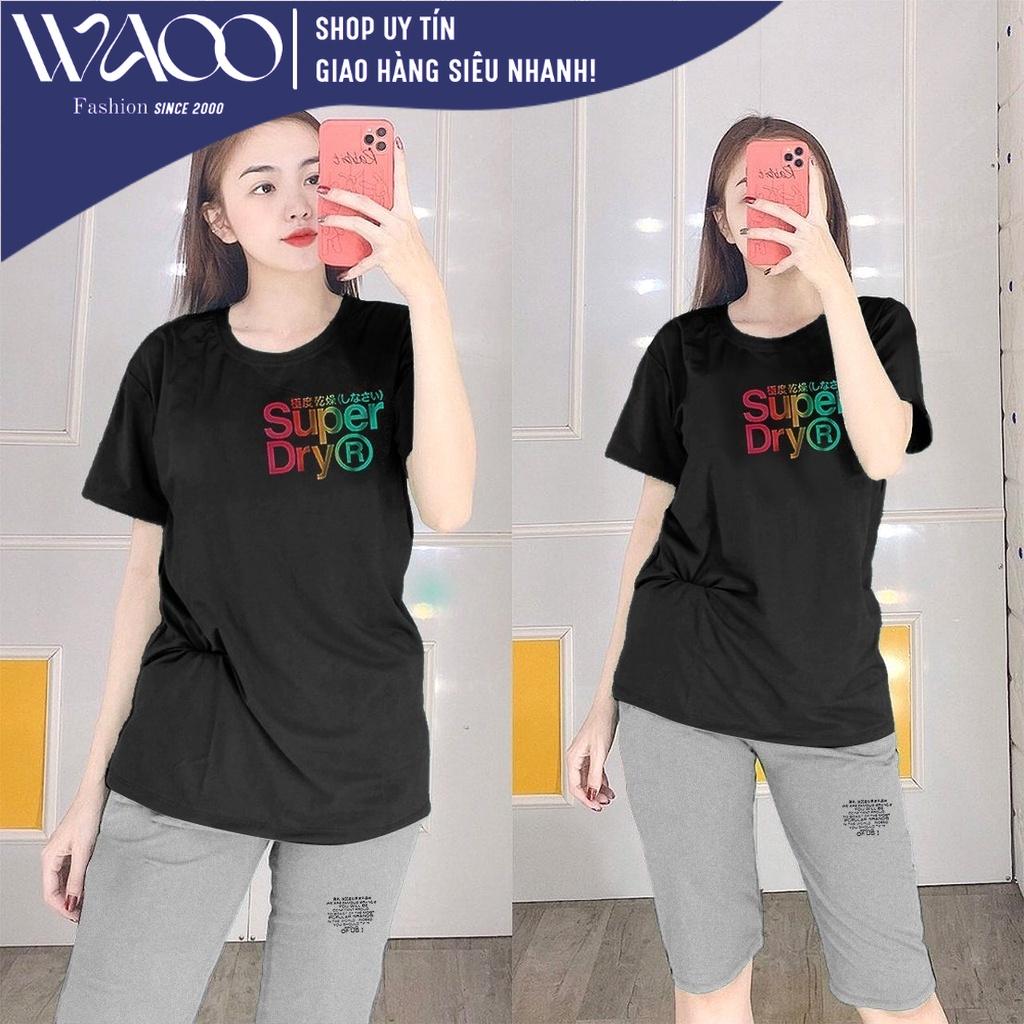 Đồ Bộ Mặc Nhà Nữ Quần Lửng Bigsize Thun Cotton Thể Thao Đẹp Dễ Thương Cute, Mặc Ngủ Đi Chơi DBN18