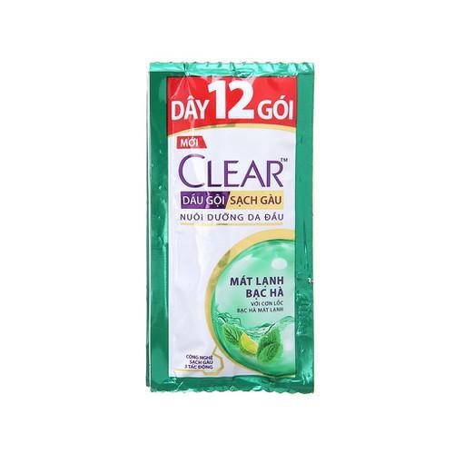 COMBO 5 dây Dầu gội Clear Bạc hà Dây 10 Gói X5