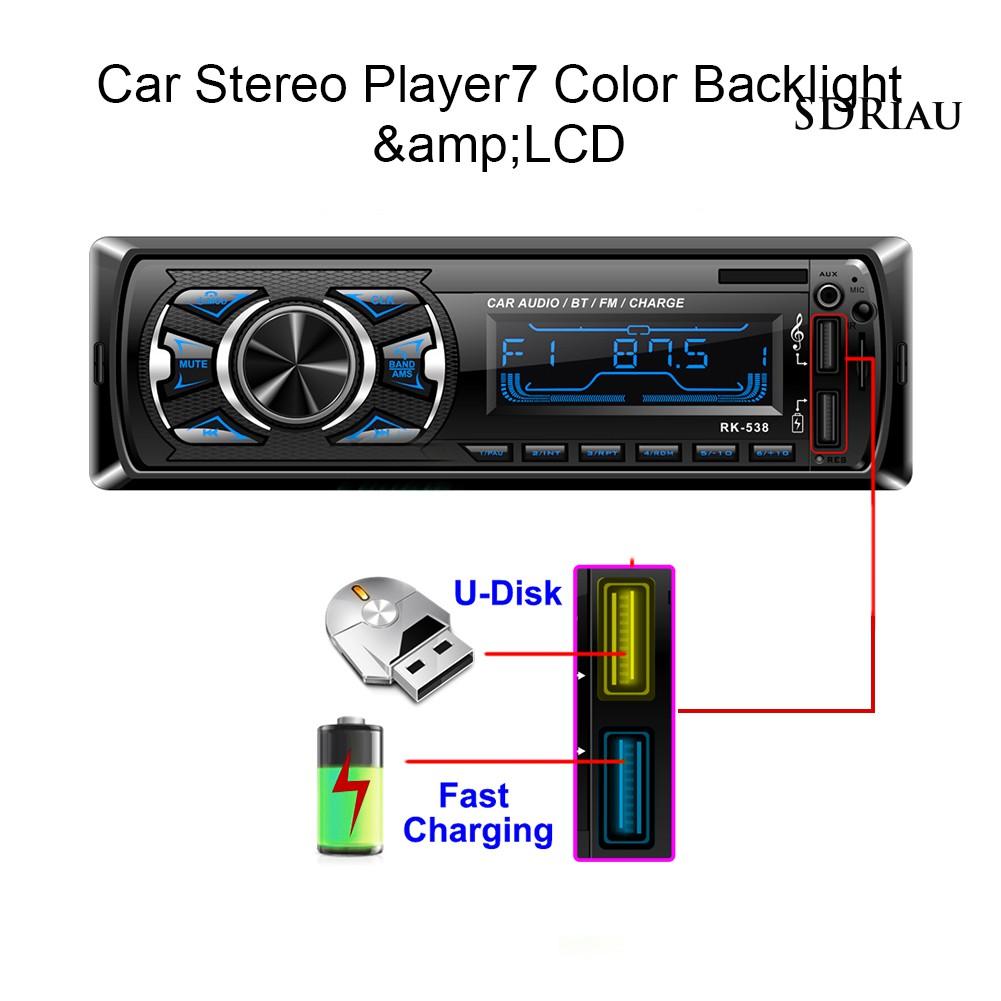 Máy Nghe Nhạc Mp3 Bluetooth Trên Xe Hơi Qcd538