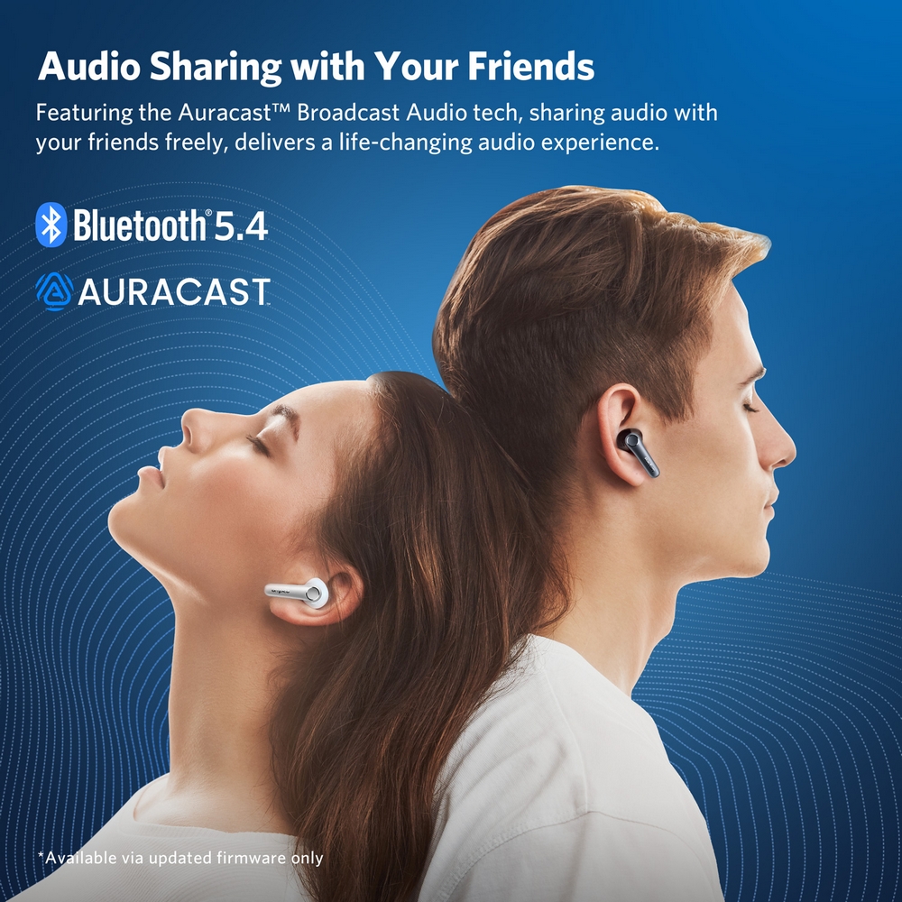 Tai nghe True Wireless EARFUN Air Pro 4 Màu ĐEN | QCC3091 | Adaptive ANC | Game mode &lt;50ms | Auracast-Hàng Nhập Khẩu