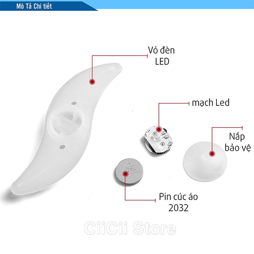 Đèn Led Gắn Nan Xe Đạp Size Lớn Chống Nước Nhiều Màu Rực Rỡ - Hàng Nhập Khẩu