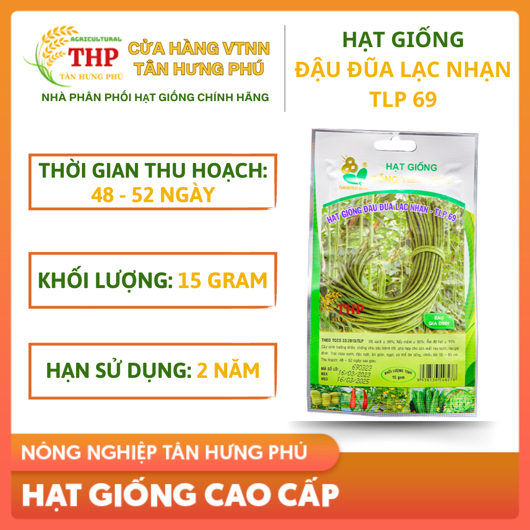 Hạt giống Đậu Đũa Lạc Nhạn TLP69 | Hạt Giống | gói 15gr