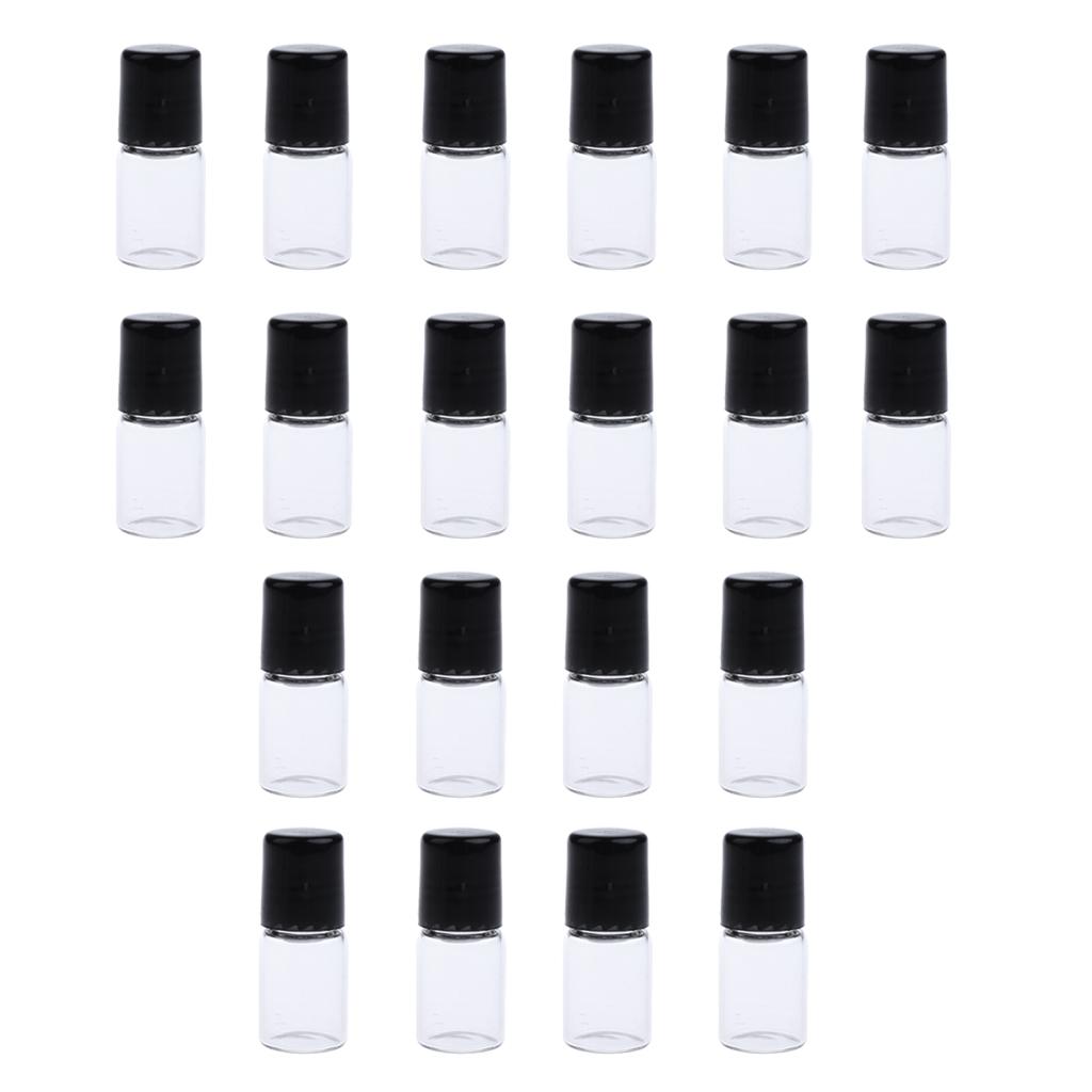 Essential Oils Perfume Storage Carry Travel Bag Pouch + 20 Glass Bottles Set