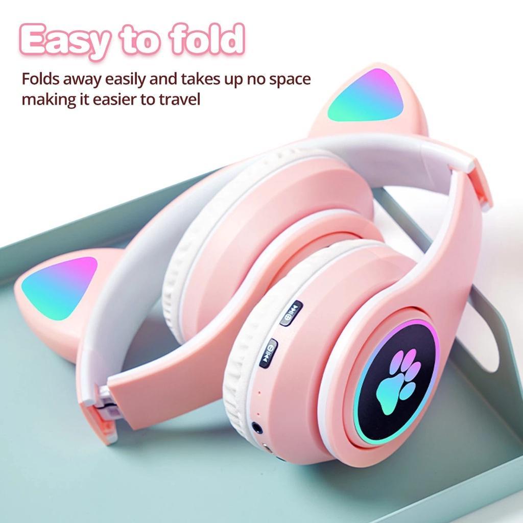 Tai Nghe Chụp Tai TZUZL B39 Không Dây Kết Nối Bluetooth Có Đèn LED Và Thể Gấp Gọn