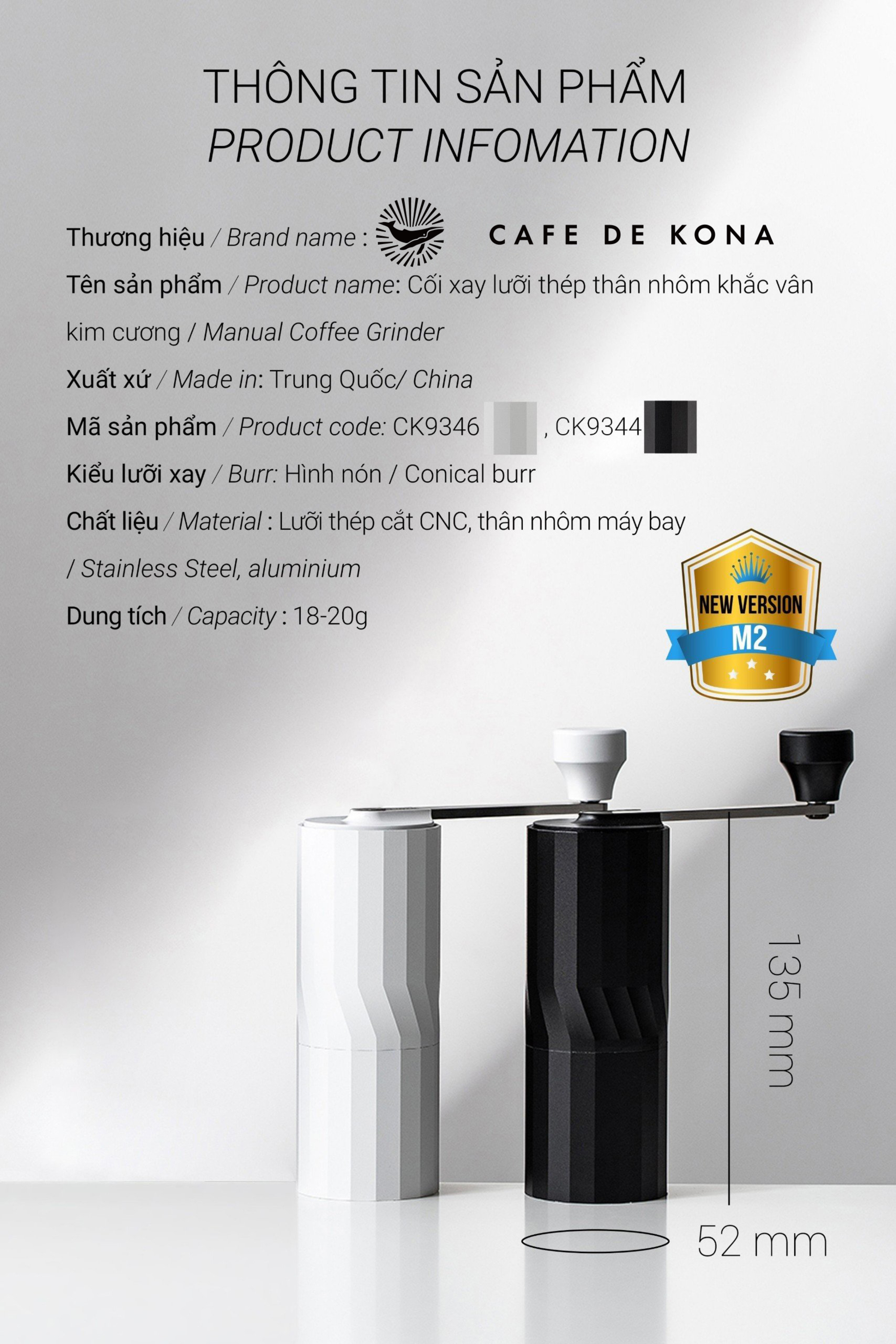 COMBO bộ cà phê V60 BLACK FAMILY CAFE DE KONA