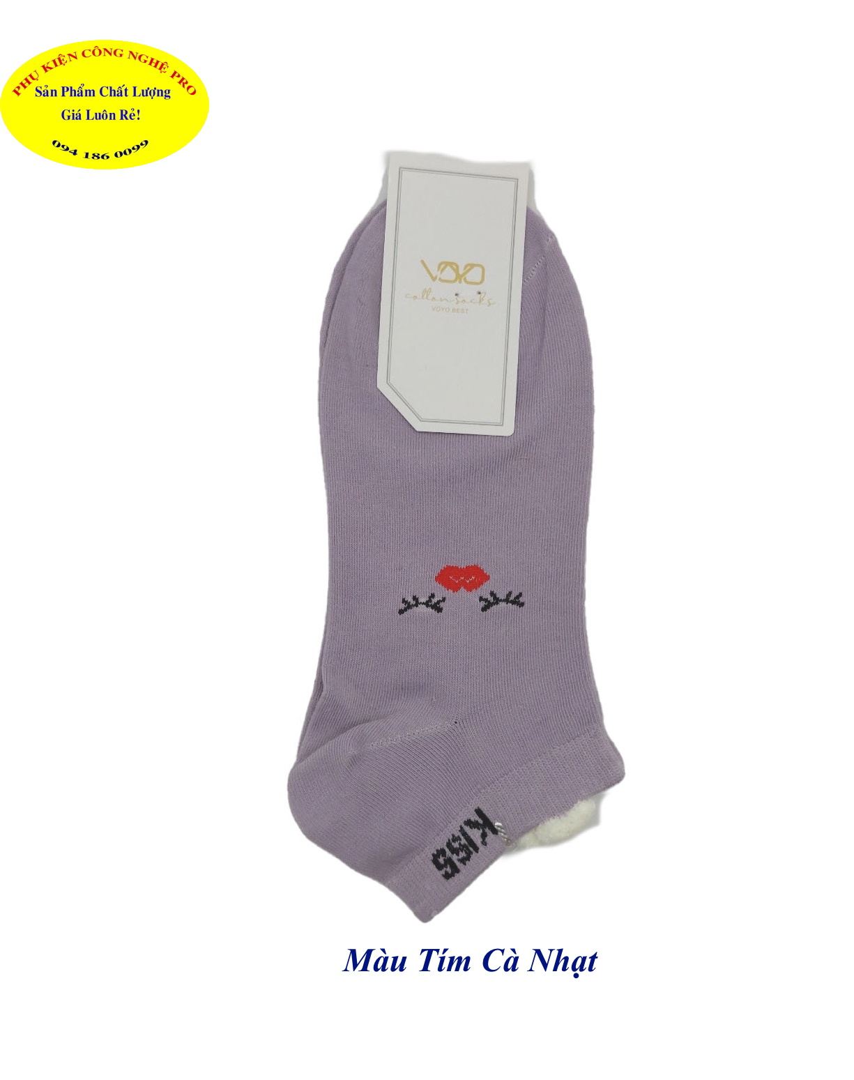 Tất Vớ nữ Kiểu cổ thấp Voyo Cotton Socks Voyo.best In hình bất kỳ Chất liệu thun cotton co giãn, Bảo vệ đôi chân