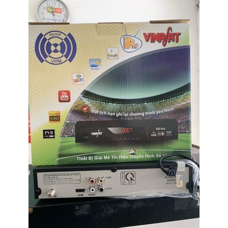 Bộ Truyền Hình Vệ Tinh Vinasat HD-02+ (THVL1,2, ANTV,HTV7, HTV9..HD Miễn Phí) -Hàng Chính Hãng