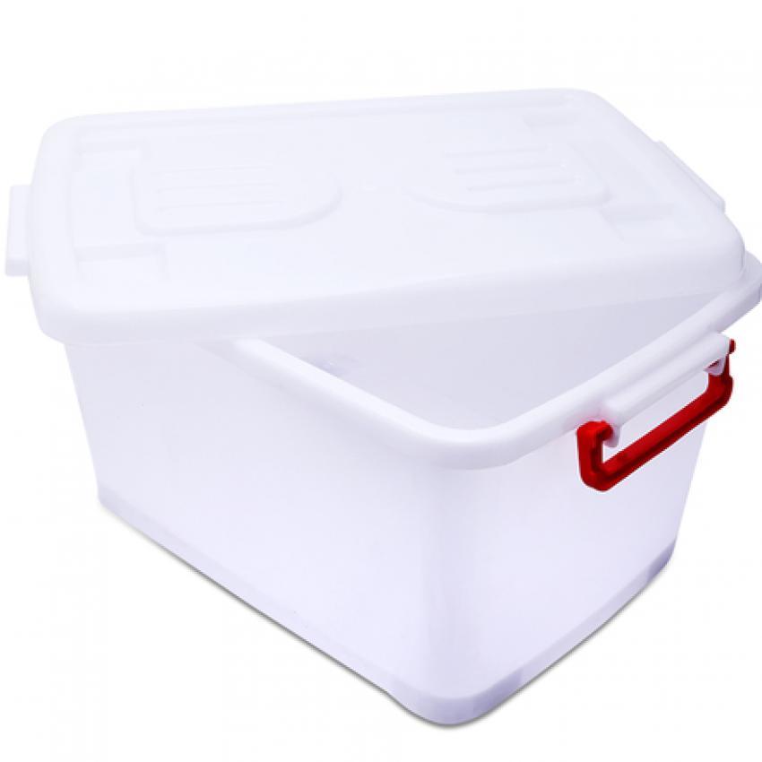 Thùng nhựa vuông đa năng 90L có bánh xe