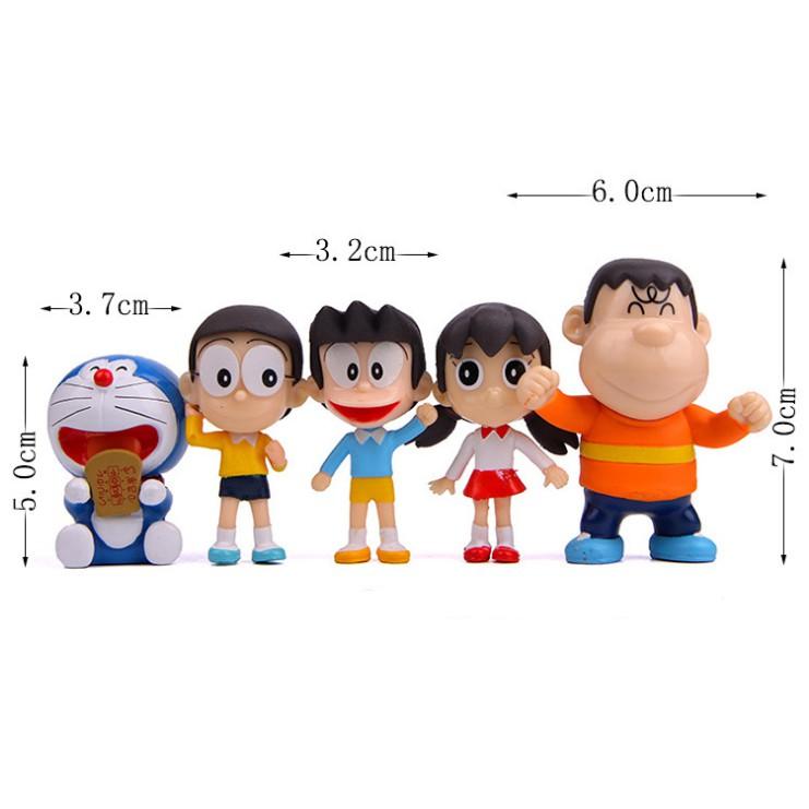 KHO-HN * Bộ 05 nhân vật Doraemon, Xuka, Xeko, Chaien, Nobita cho các bạn trang trí bàn làm việc, DIY