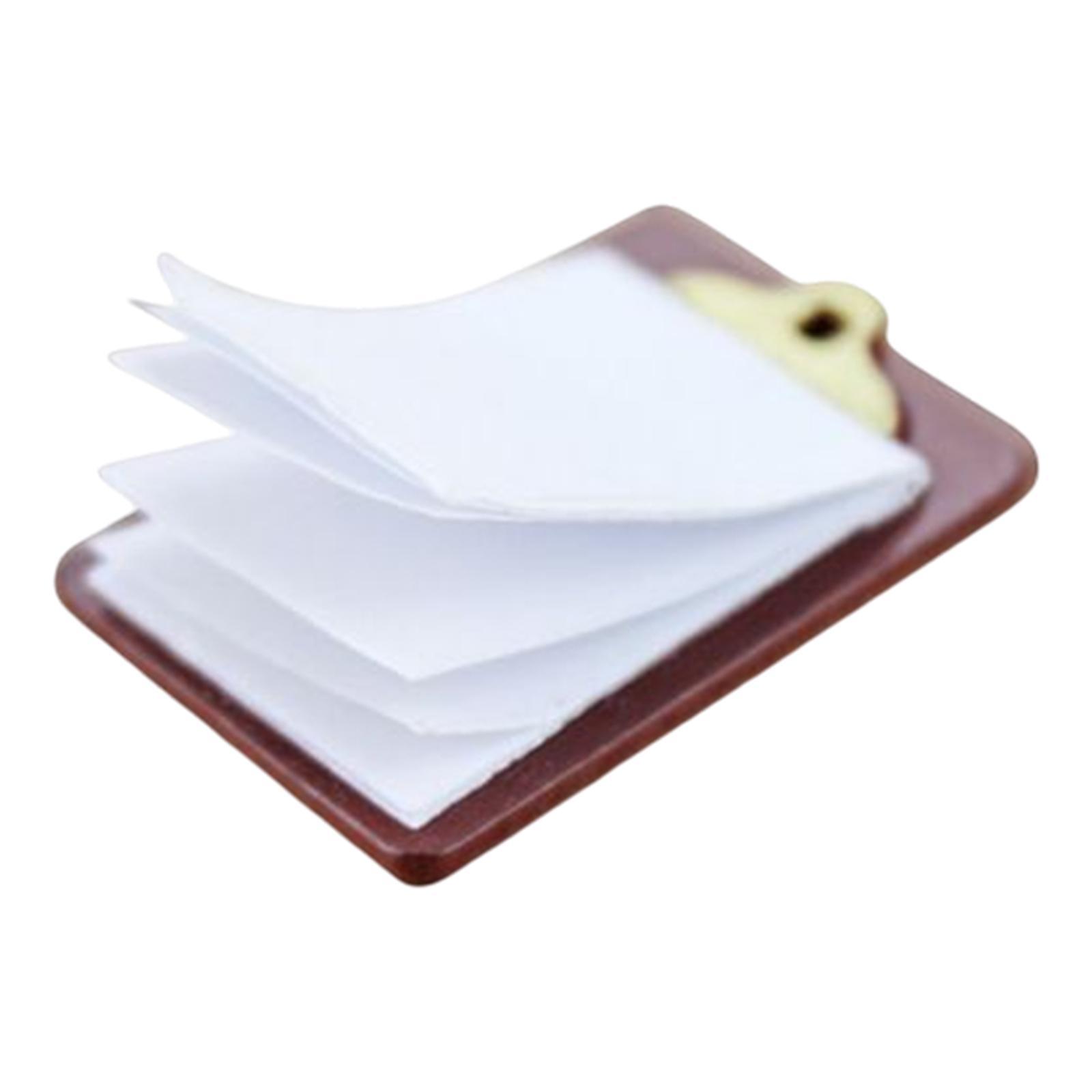 Mini Paper Clipboard Mini Clipboard with Paper Dollhouse Furniture for Kids