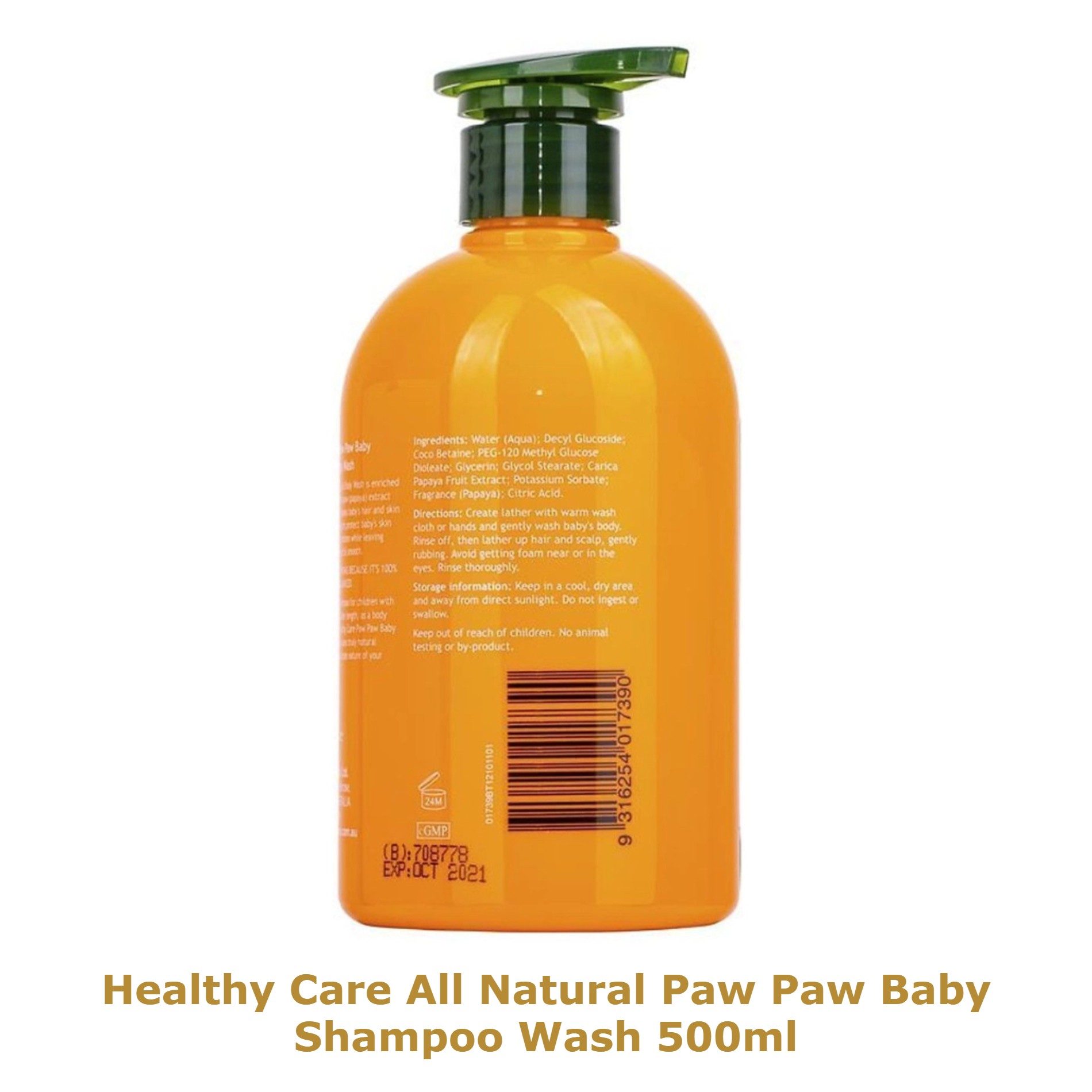 Sữa Tắm Đu Đủ Paw Paw Baby Healthy Care Úc 500ml