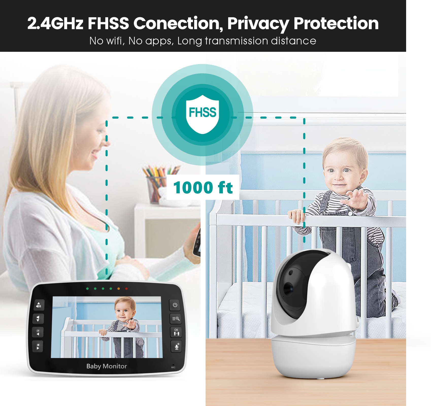 Máy báo khóc  mới mbk602 - Baby monitor without wifi