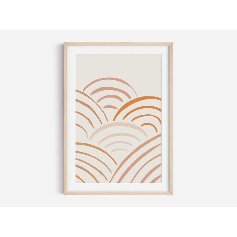 Tranh treo tường | Tranh nghệ thuật trừu tượng -Abstract Rainbow Print, Abstract Art, Boho Print, Poster Print