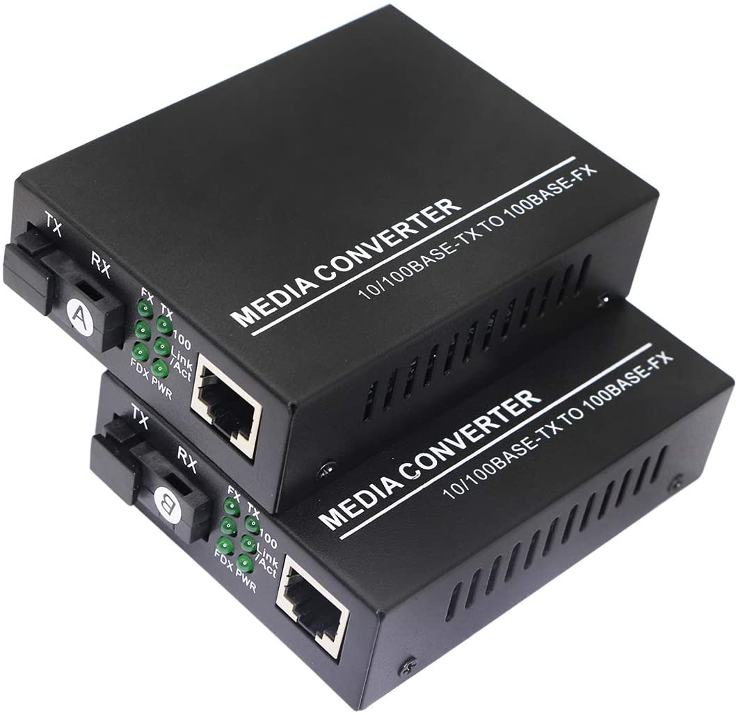 Bộ Chuyển Đổi Quang 25km Ethernet, Chế độ đơn 10 / 100Base-TX sang 100Base-FX, RJ45 sang SC - Hàng Nhập Khẩu