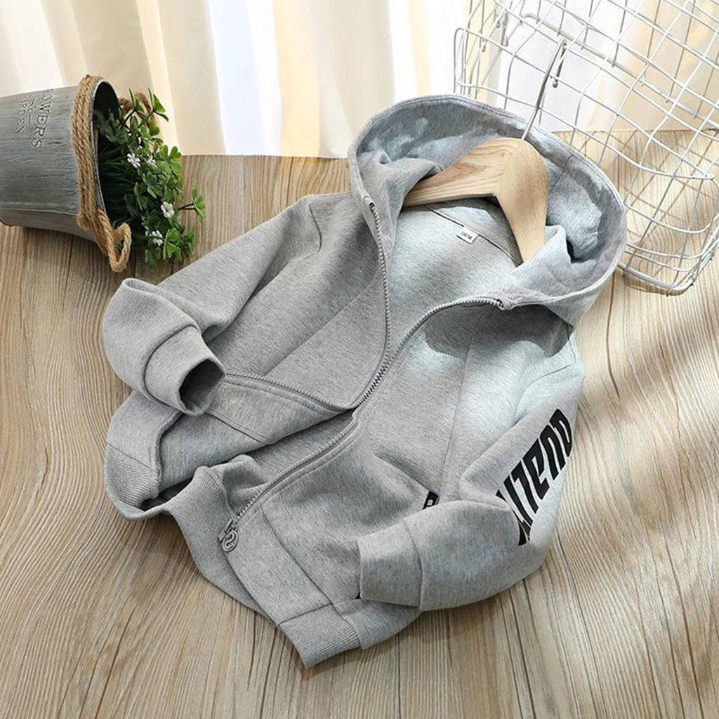 Áo khoác bé trai gái áo nỉ hoodie cho trẻ em từ 6-65KG size đại khóa zip QUALITY