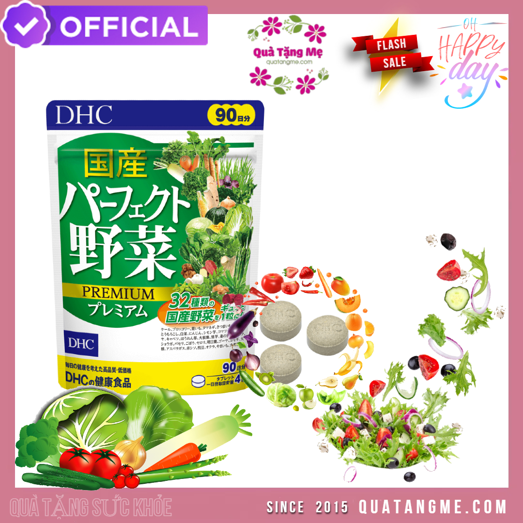 DHC rau củ nhật bổ sung chất sơ, vitamin, dưỡng chất từ 32 loại rau + củ + hạt hỗ trợ tăng cường sức khỏe chung - QuaTangMe Extaste