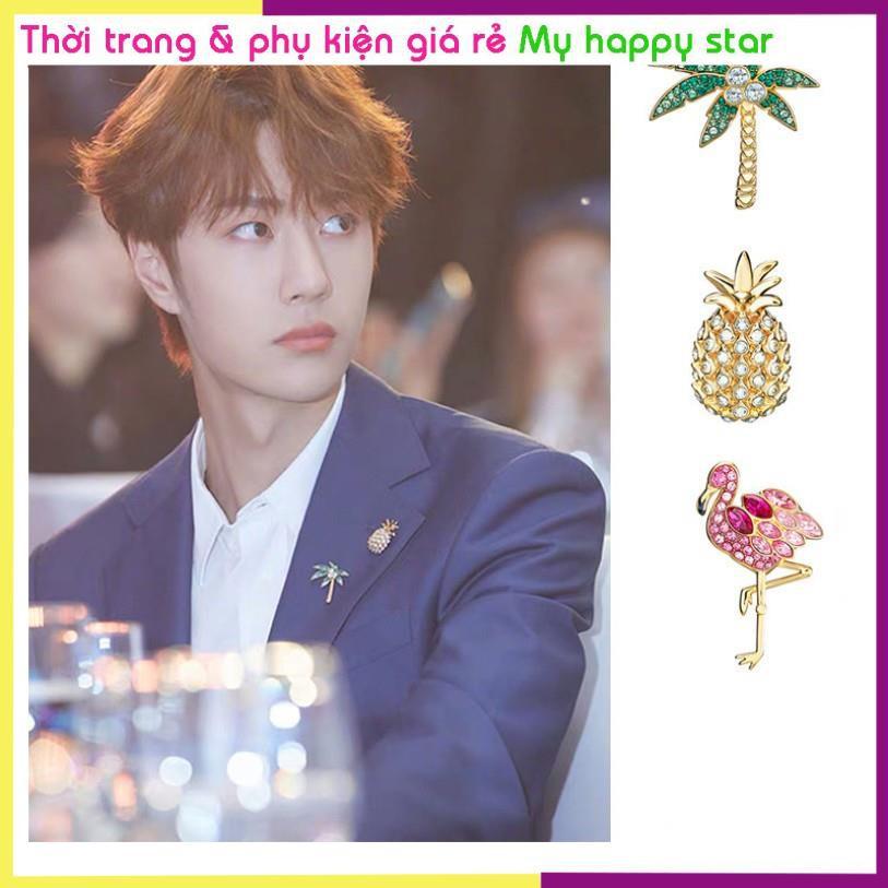 Ghim cúc Cài áo - mũ - Khăn đính đá thời trang hot trend