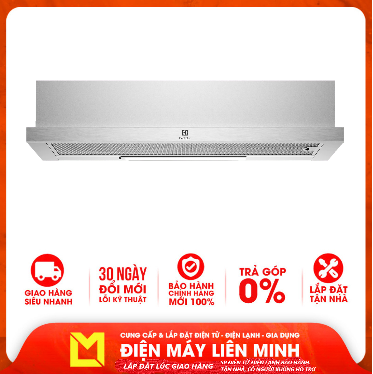 Máy hút mùi dạng kéo Electrolux ECP9541X UltimateTaste 300 90cm - Hàng chính hãng (chỉ giao HCM)