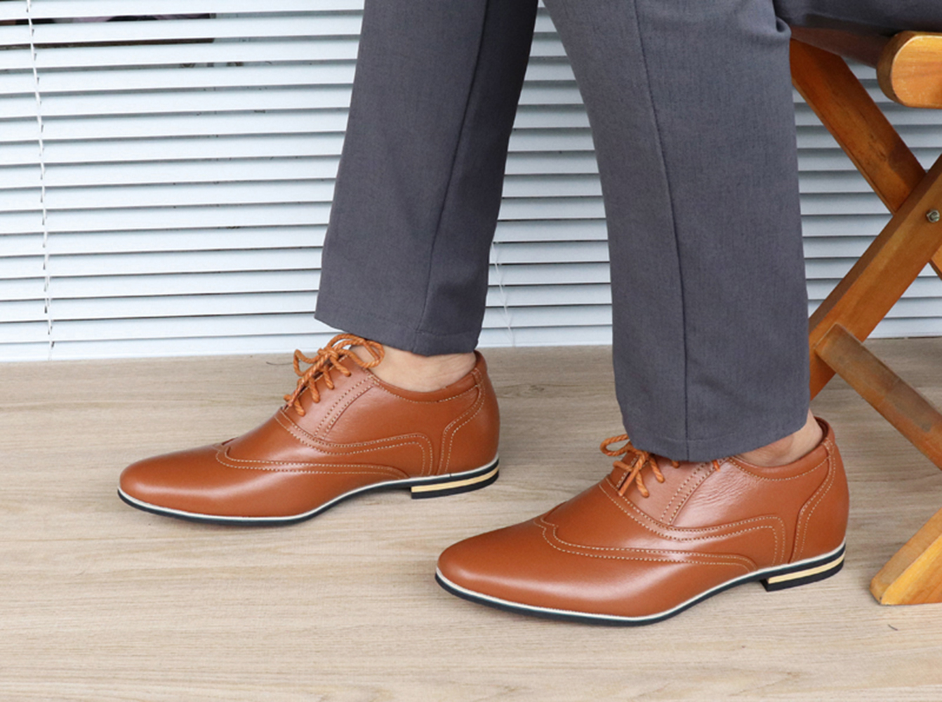 GIÀY TĂNG CHIỀU CAO GIÀY CAO DÀNH CHO NAM GIỚI T&TRA T01 DÂY CỘT - CAO 5CM GIÀY ĐỘN NAM CAO VƯỢT TRỘI