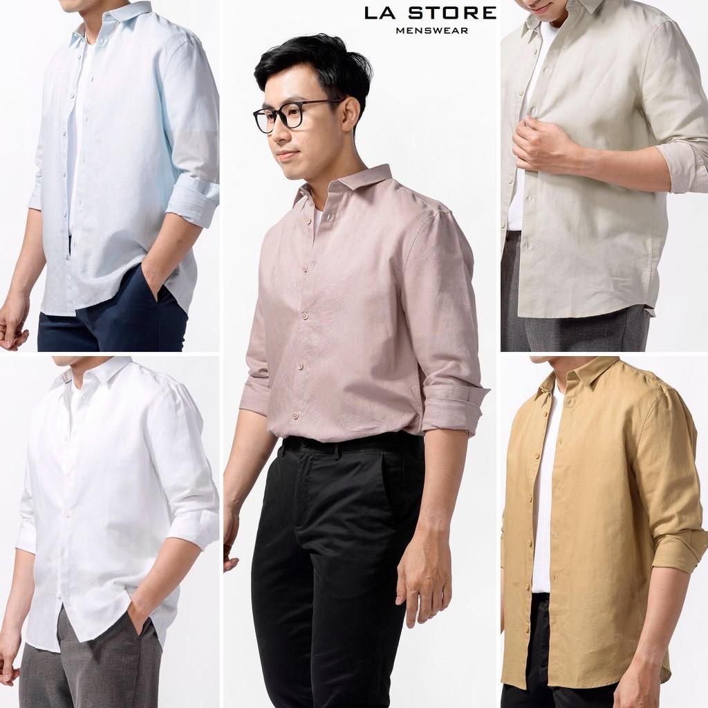 Áo sơ mi nam LINEN x COTTON tay dài 5 màu 10S21SHL006 - Shop LASTORE