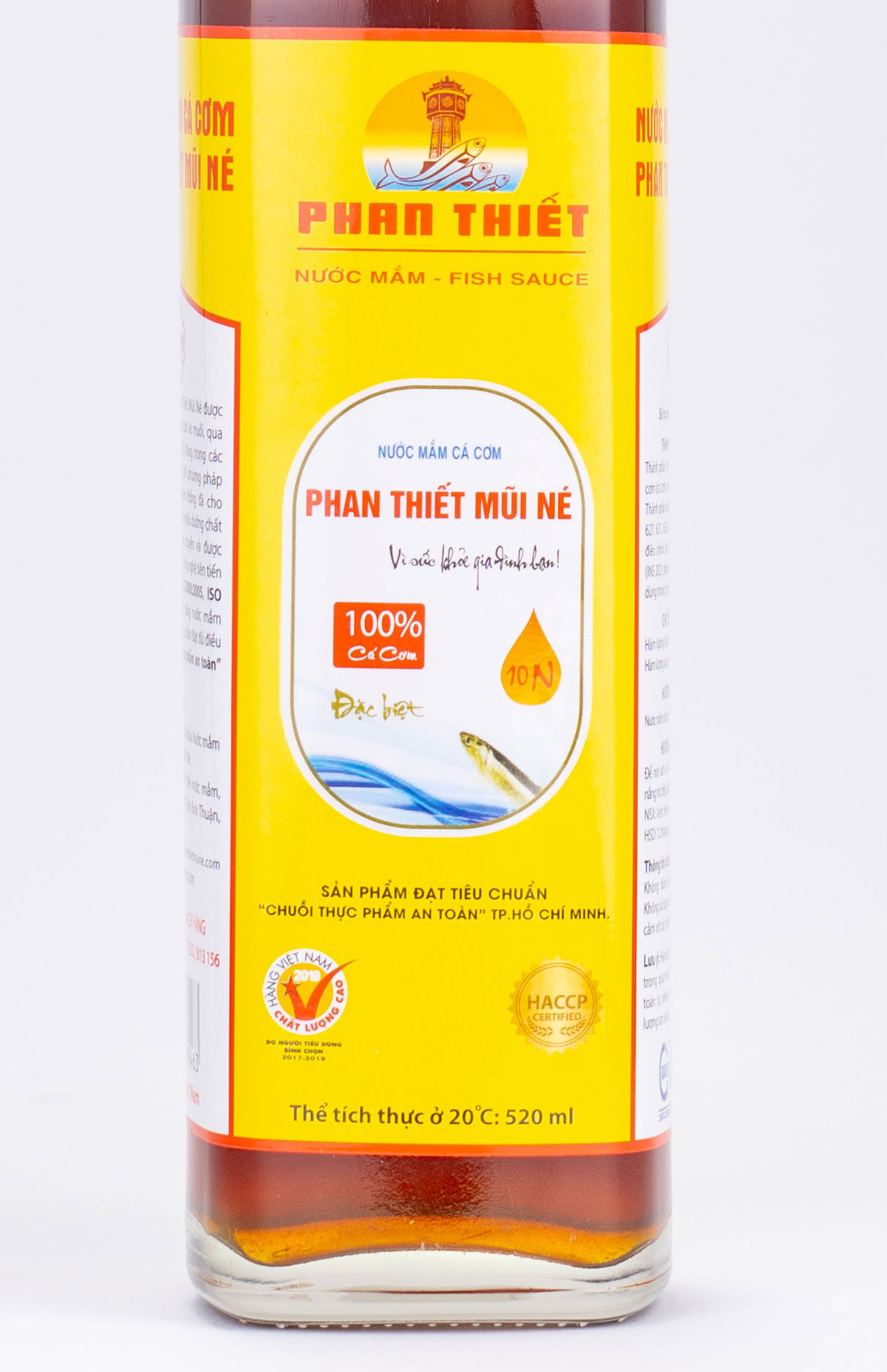 Nước Mắm Cá Cơm Truyền Thống Phan Thiết Mũi Né 10N (10 độ Đạm) 520ml