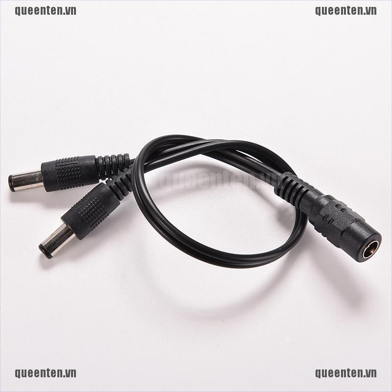 5.5 x 2.1mm CCTV Camera 1 Female to 2 Male DC 12V Power Splitter Cable Adapter QUVN