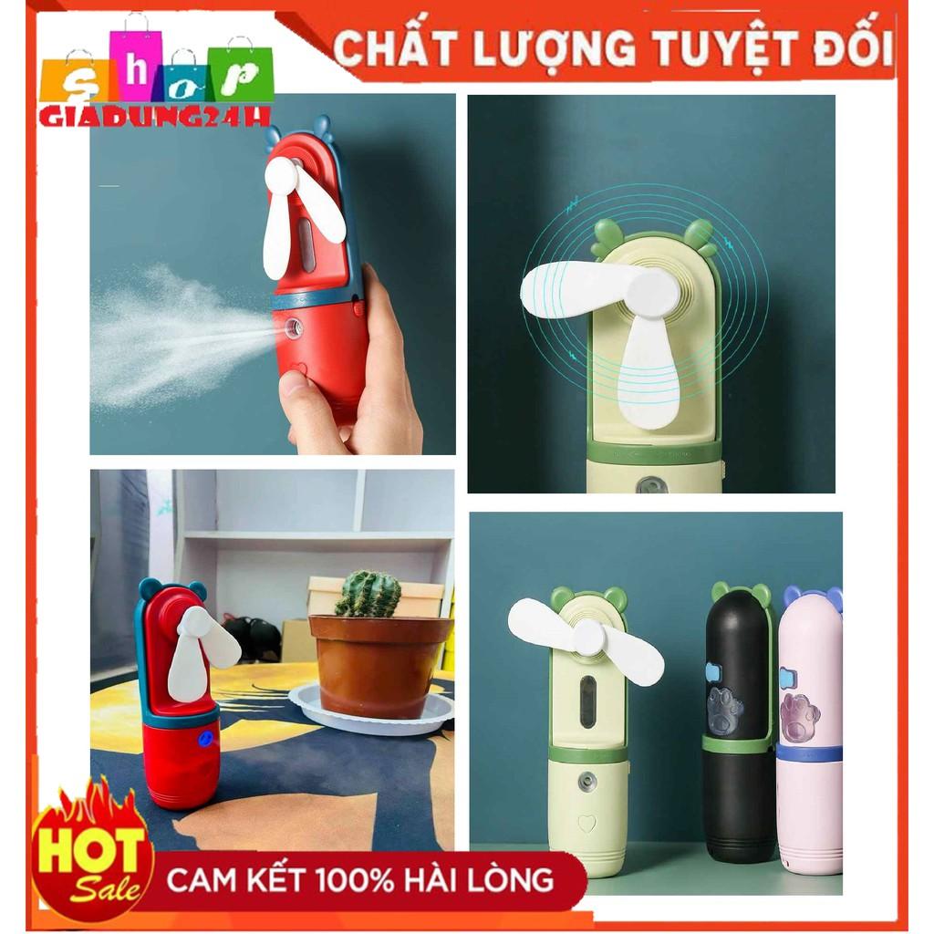 {HOT NHẤT 2021}Quạt Mini Phun Sương Nano Tạo Độ Ẩm-Quạt Mini Cầm Tay Xịt Khoáng Màu Sắc Siêu Xinh