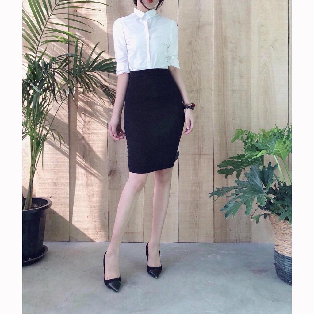 Chân váy bút chì ngắn chất Umi Hàn siêu đẹp
