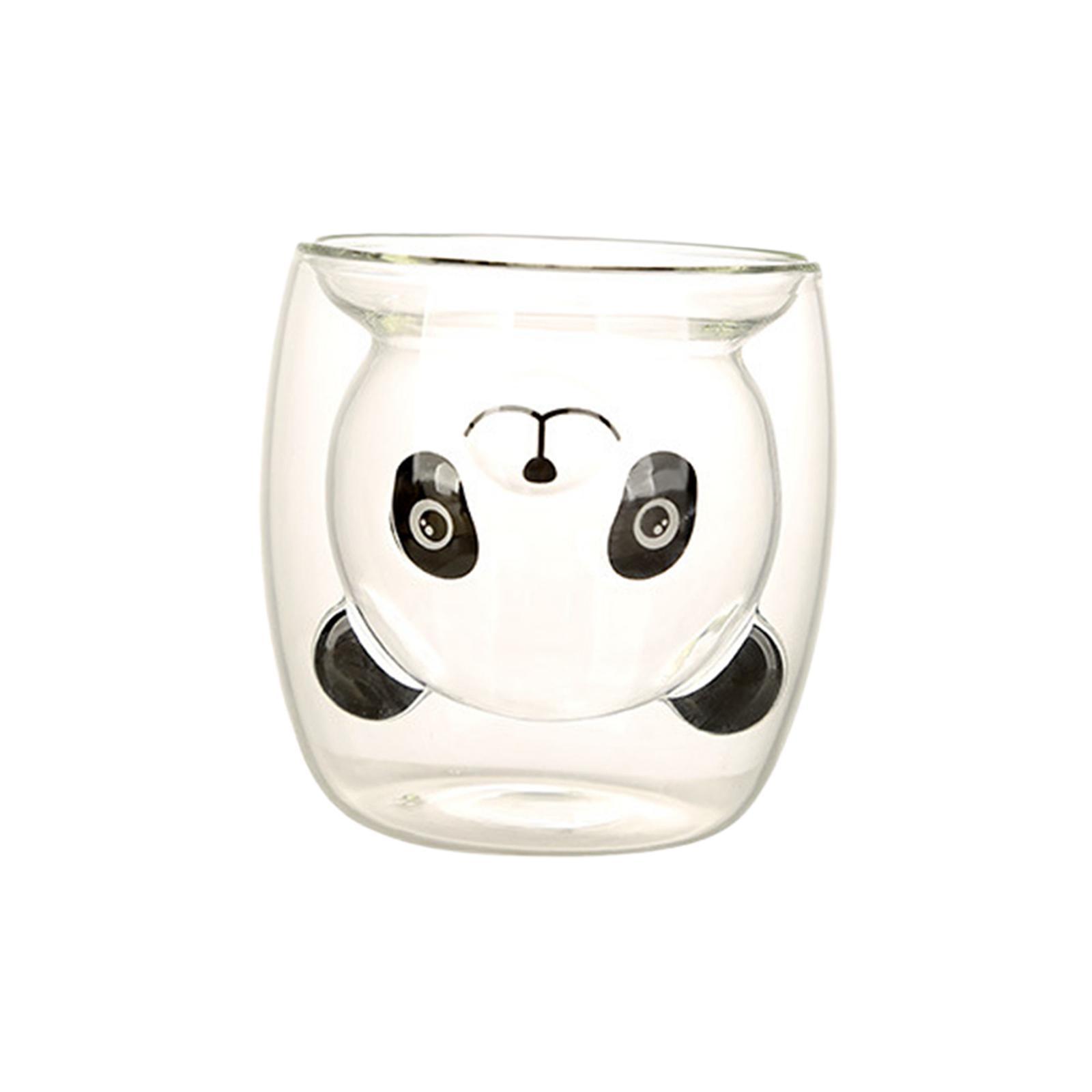 Double Wall Insulated Coffee Mug Cute Cartoon Panda for Kitchen Home Party