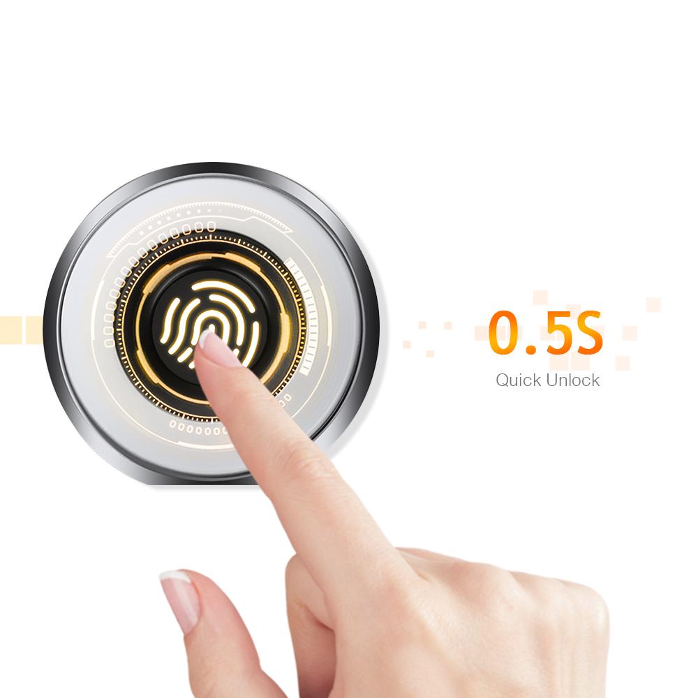 Khóa ngăn kéo thông minh bằng vân tay & APP, lưu trữ 20 dấu vân tay, có thể sạc lại