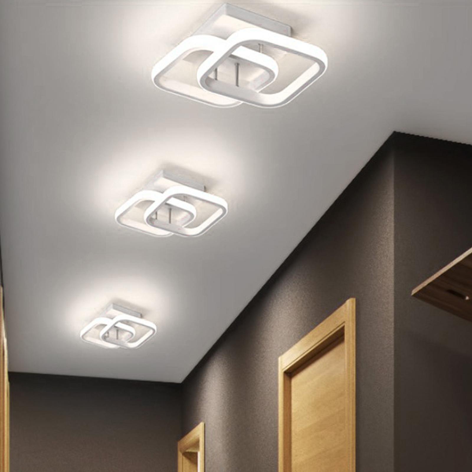2x Modern Ceiling Light Fixture LED Ceiling Lamp for Bathroom Porch, Ceiling Lamp for Kitchen, Laundry, Bedroom, Hallway Decoration