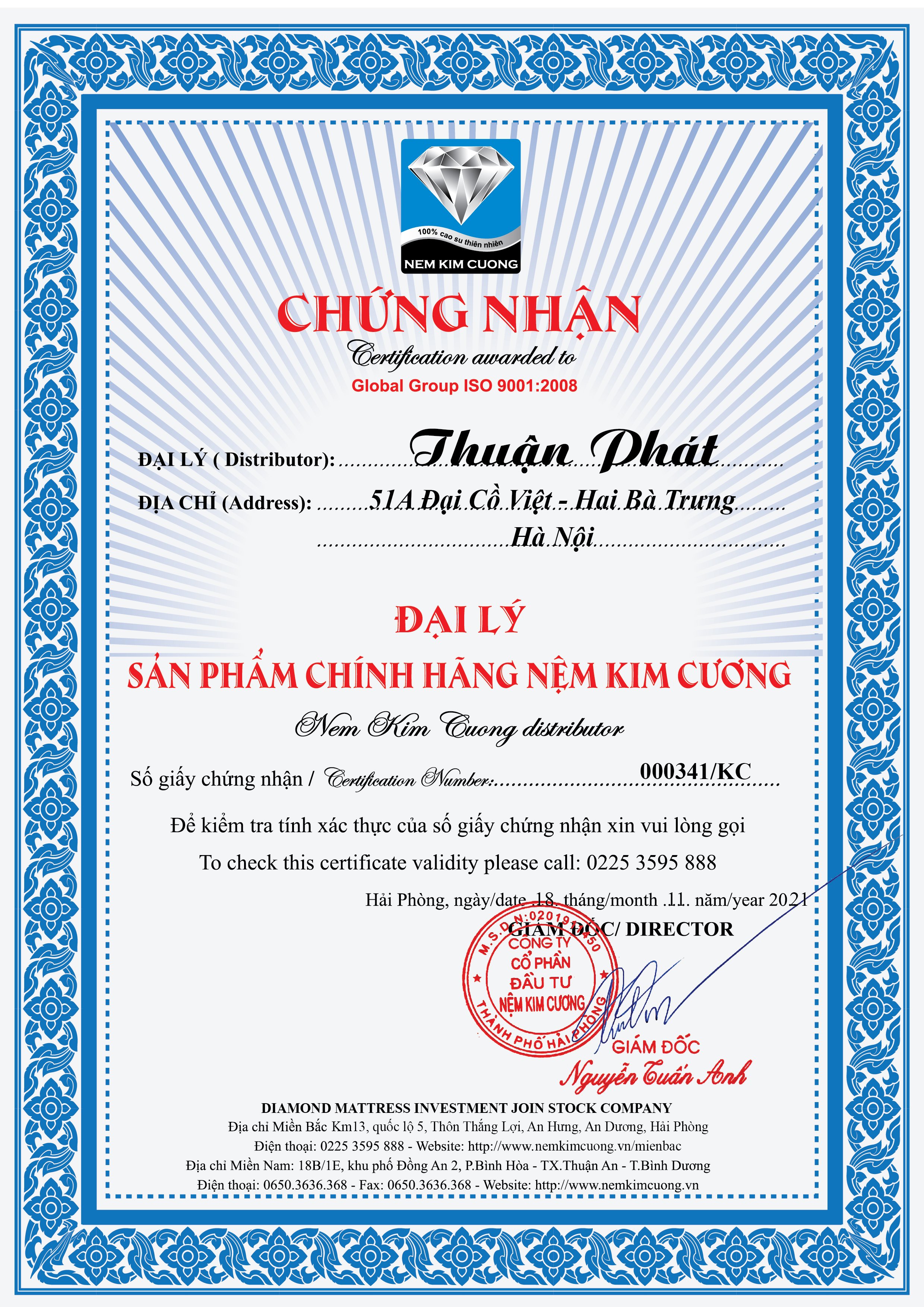 NỆM EUFOAM DOMINION - Nệm FOAM xuất khẩu Kim Cương