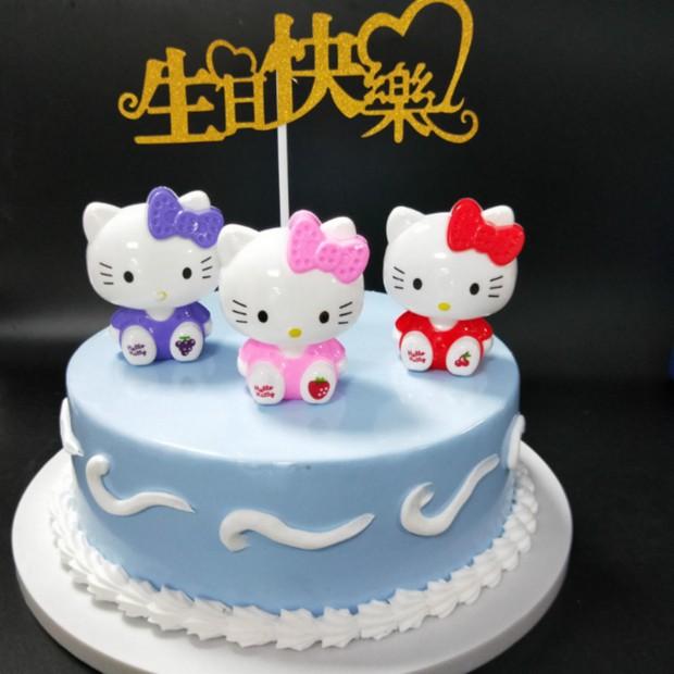 Phụ Kiện Trang Trí Bánh Sinh Nhật Mèo Hello Kitty