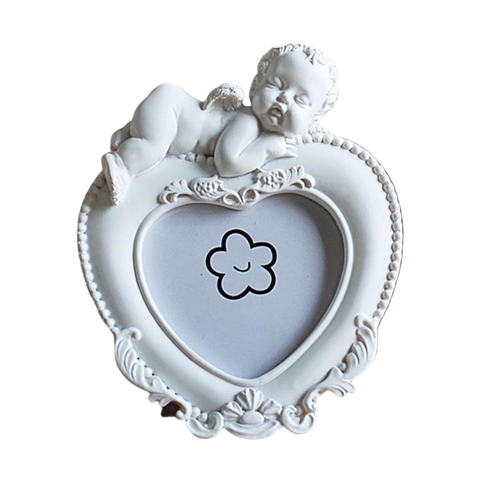 Hand Carved Floral Resin Photo Frame Desktop Home Party Office Picture Frame