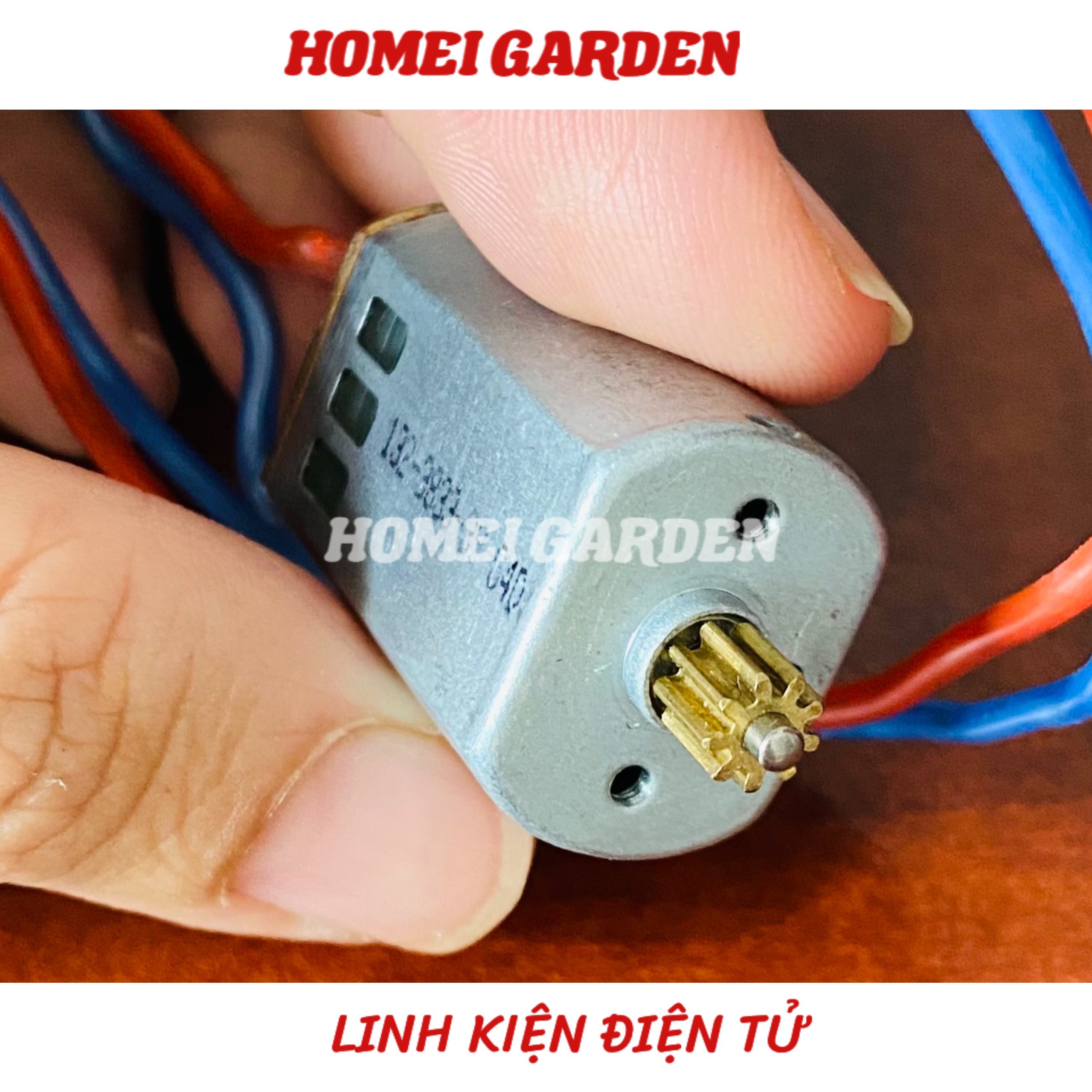 Motor mini 132 3,7V 21500 vòng/phút tốc độ cao kèm jack và bánh răng mới 100% - HM0116