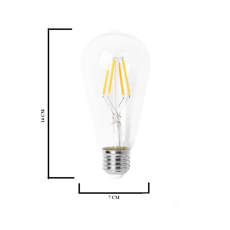 Combo 10 bóng led EDISON ST64 tiết kiệm năng lượng dùng cho trang trí phòng khách, phòng ngủ, quán cafe...