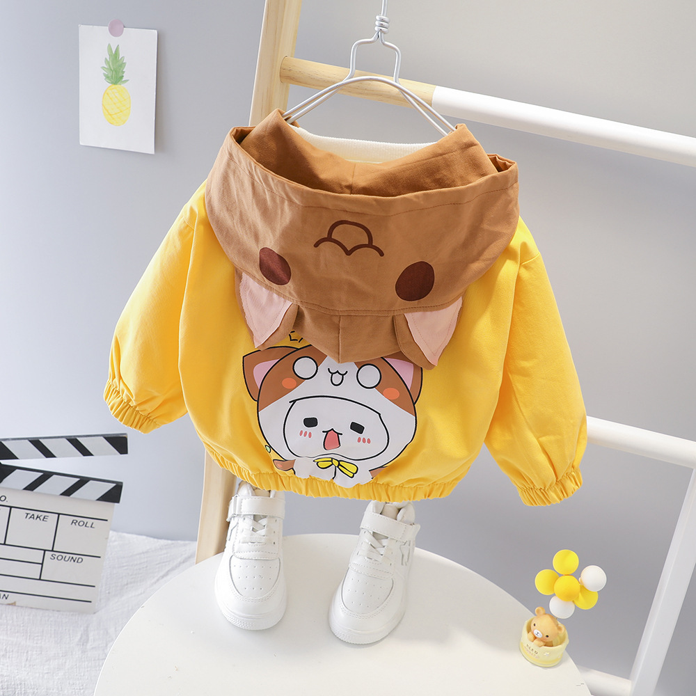 Áo khoác bé gái dễ thương, chất thô dày dặn mềm ấm, mũ tai mèo cute, phù hợp Thu Đông | MP19