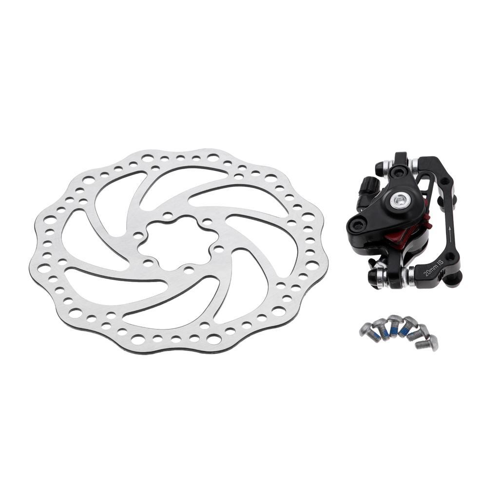 Bike Disc Brake Rotor Mechanical Caliper 160mm Cable Set Front Caliper Rotor