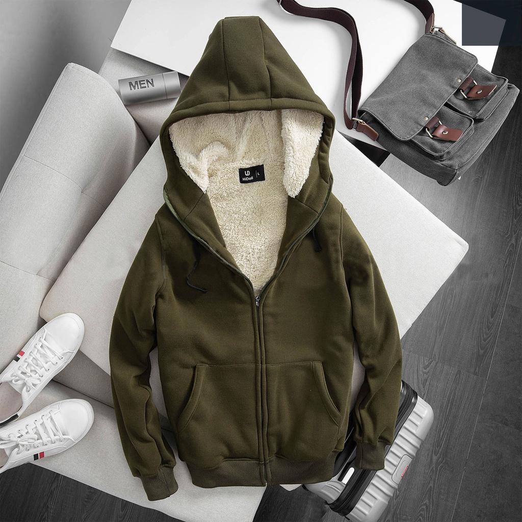 Áo khoác hoodie lót lông dày dặn siêu ấm hàng việt nam chất lượng