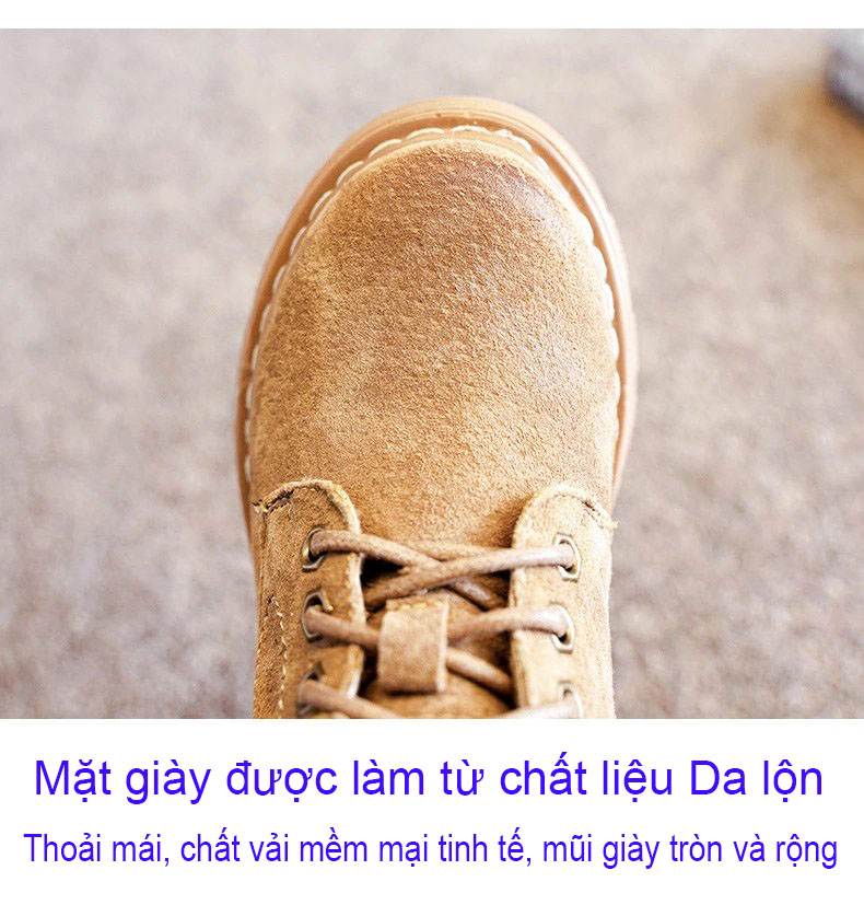 Giày da cho bé trai bé gái mùa thu và mùa đông mới của Hàn Quốc mã AJ08