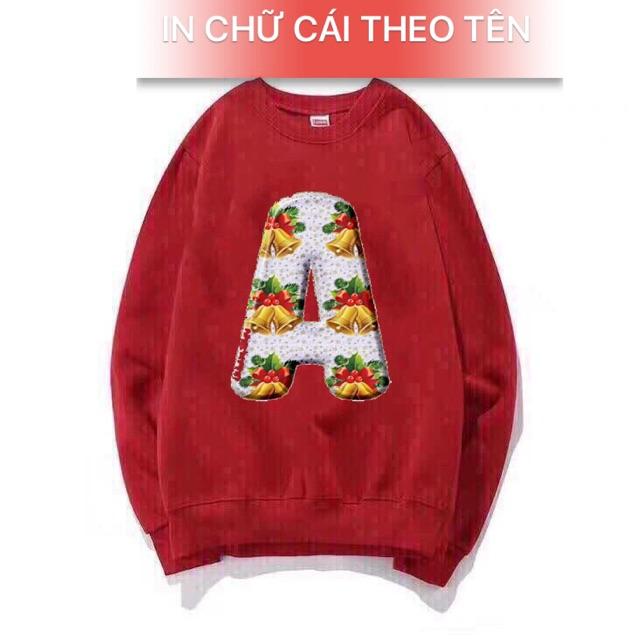 Áo nỉ sweater nam nữ chữ cái theo tên có bigsize đến hơn 100kg ( đủ chữ