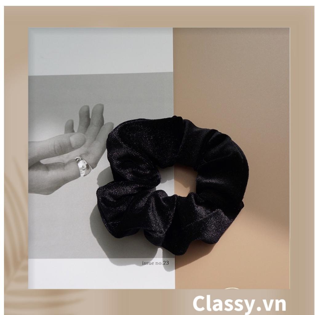 Scrunchies, dây cột tóc Classy vải nhung mịn màng, phong cách hàn quốc PK1588