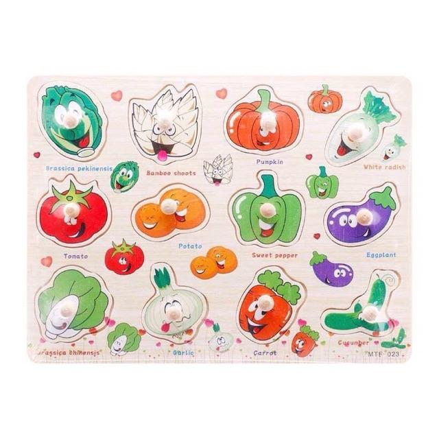 Sỉ lẻ bảng núm gỗ nhận biết cho bé