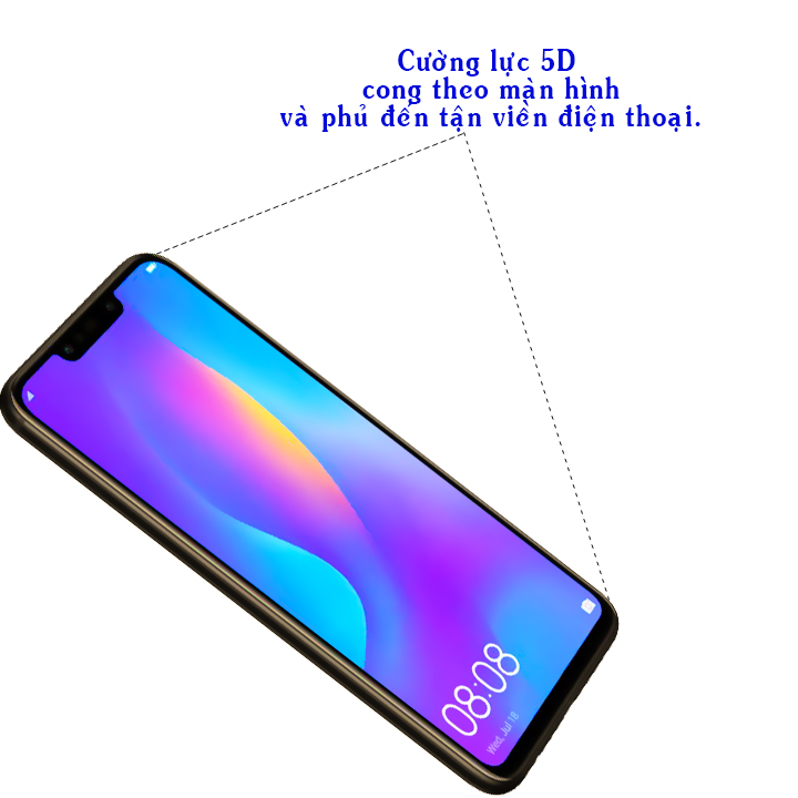 Kính Cường Lực Cho Huawei Nova 3i - Full Màn Hình - Màu Đen - Hàng Chính Hãng