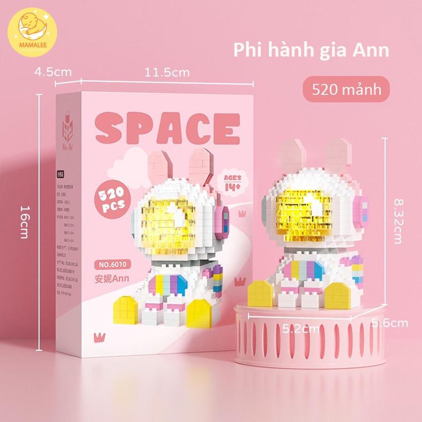 Lego 3D Phi Hành Gia Có Đèn Led Phát Sáng Dễ Thương (Phiên Bản Đặc Biệt) Có Hộp - Đồ Chơi Lắp Ráp Mô Hình Vũ Trụ