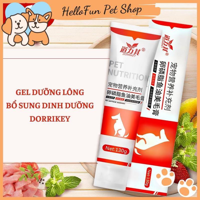 Gel dinh dưỡng Dorrikey cho chó dưỡng lông mềm mượt, tăng cường miễn dịch (130g)