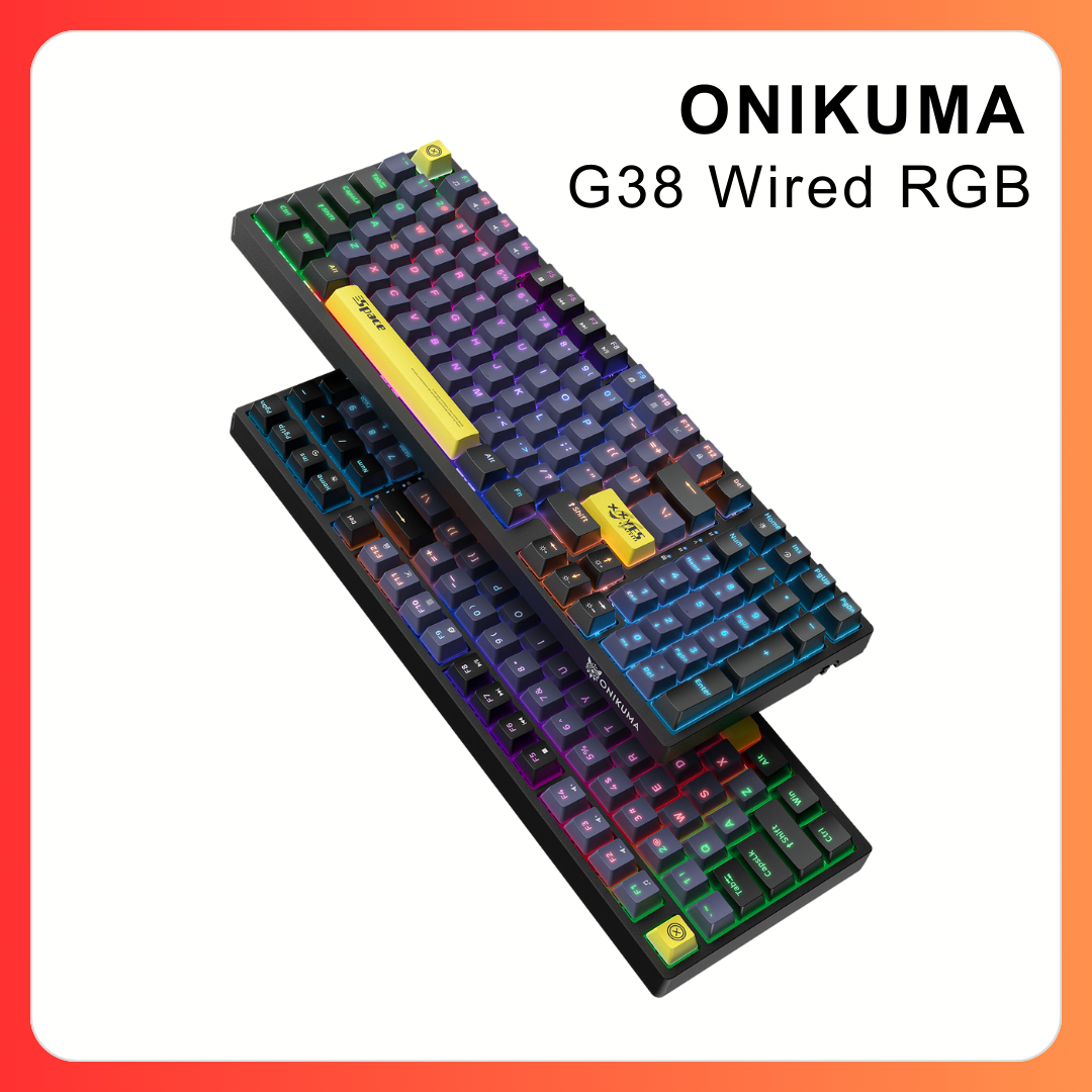 Bàn Phím Cơ ONIKUMA G38 Wired RGB - Hiệu Suất Cao và Thiết Kế Đẳng Cấp - Black, White - Hàng Chính Hãng