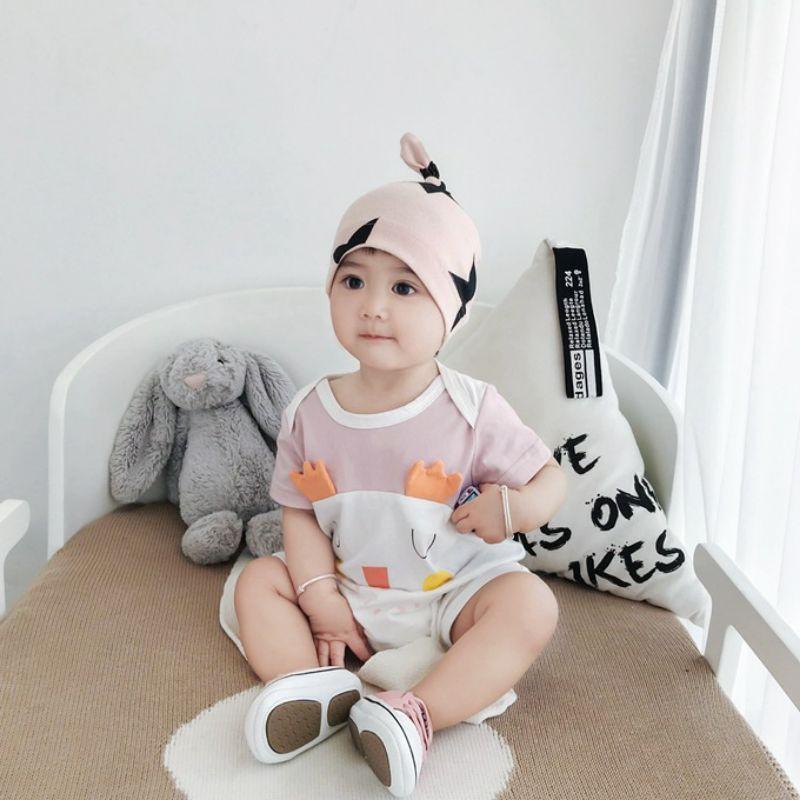 Body cộc tay cho bé chất thun cotton loại 1 co giãn thoải mái và mềm mịn (5kg - 13kg)